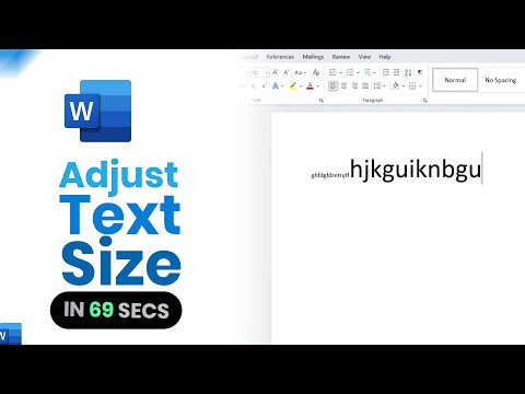 How to Adjust Text Size on MS Word [easy]