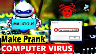 How to make a harmless virus  | Make a fake virus with notepad | Computer fake prank virus Alert!⚠️