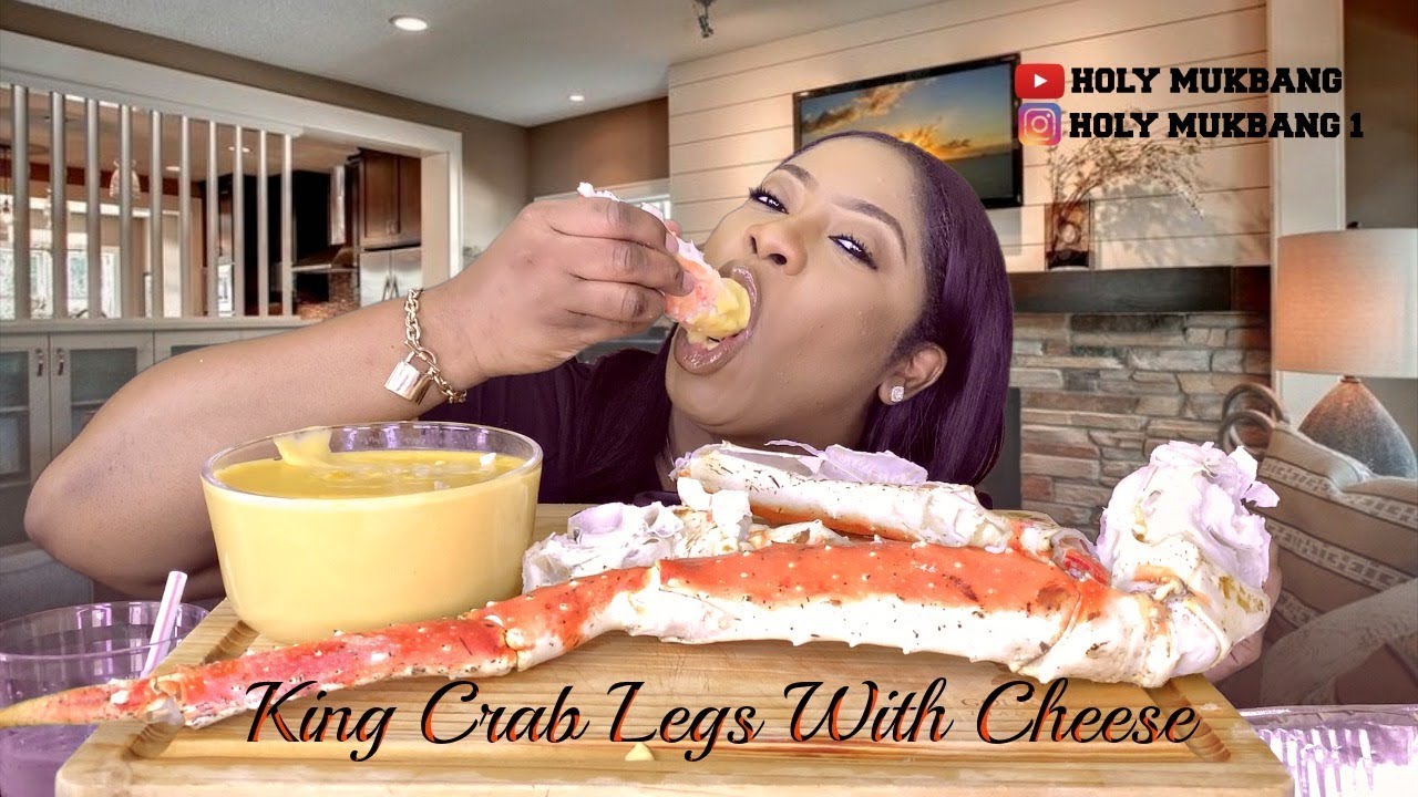 King Crab Legs With Cheese Mukbang