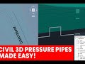 Civil 3D Tutorial: How to Create Vertical Pressure Pipes Like a Pro 🚀