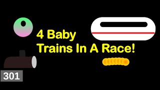 4 Baby Trains In A Quick Race