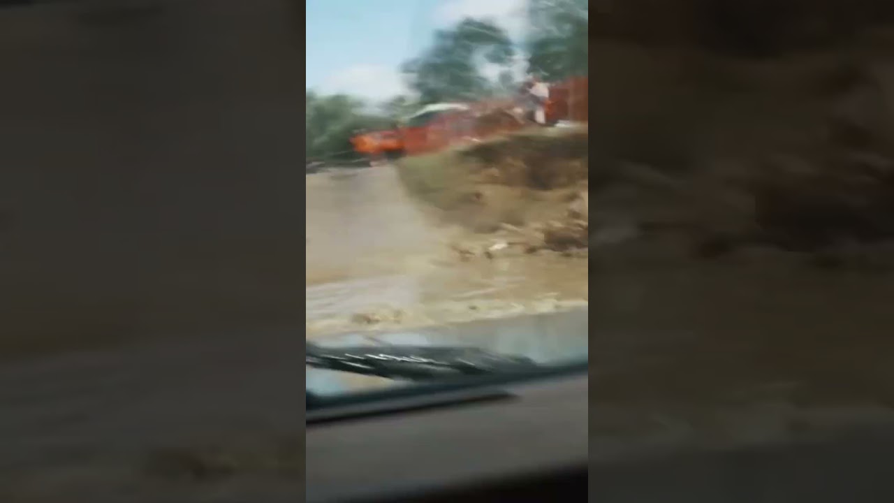 Deep water crossing in the defender! 