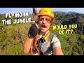 EXTREME Ziplining Experience in WILD Laos Mountains & Jungle | The Rock Viewpoint, Thakhek Loop