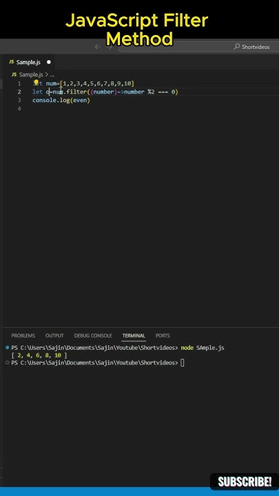 JavaScript Filter Method : Mastering the Filter Method! #react # ...