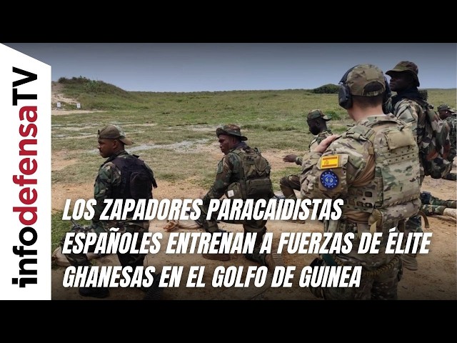 Los Zapadores Paracaidistas españoles entrenan a fuerzas de élite ghanesas en el golfo de Guinea