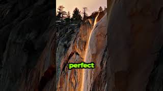 Water or Lava? The Incredible Yosemite Firefall Explained! 🌊🔥 #facts #mysteriou #nature #mystery