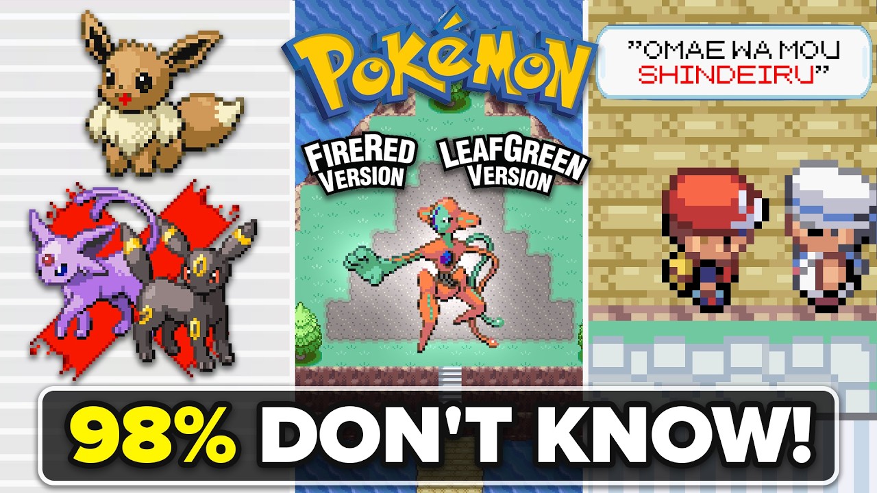 15 Secrets You NEVER Knew About Pokémon FireRed & LeafGreen