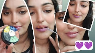 How to set your purple lipstick in 3 different ways | Easy &amp; quick lipstick hack | Tiktok makeup