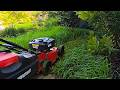 This Tiny Lawn Was Completely OVERGROWN | ASMR Lawn Mowing