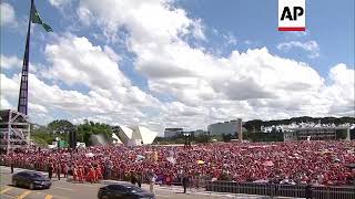 Lula arrives to be sworn in as Brazilian president