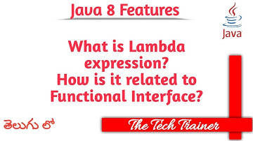 What is Lambda Expression? #java #lambdaexpression #functionalinterface #telugu || The Tech Trainer