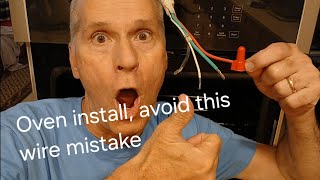 New oven install critical wiring info New oven install critical wiring info
