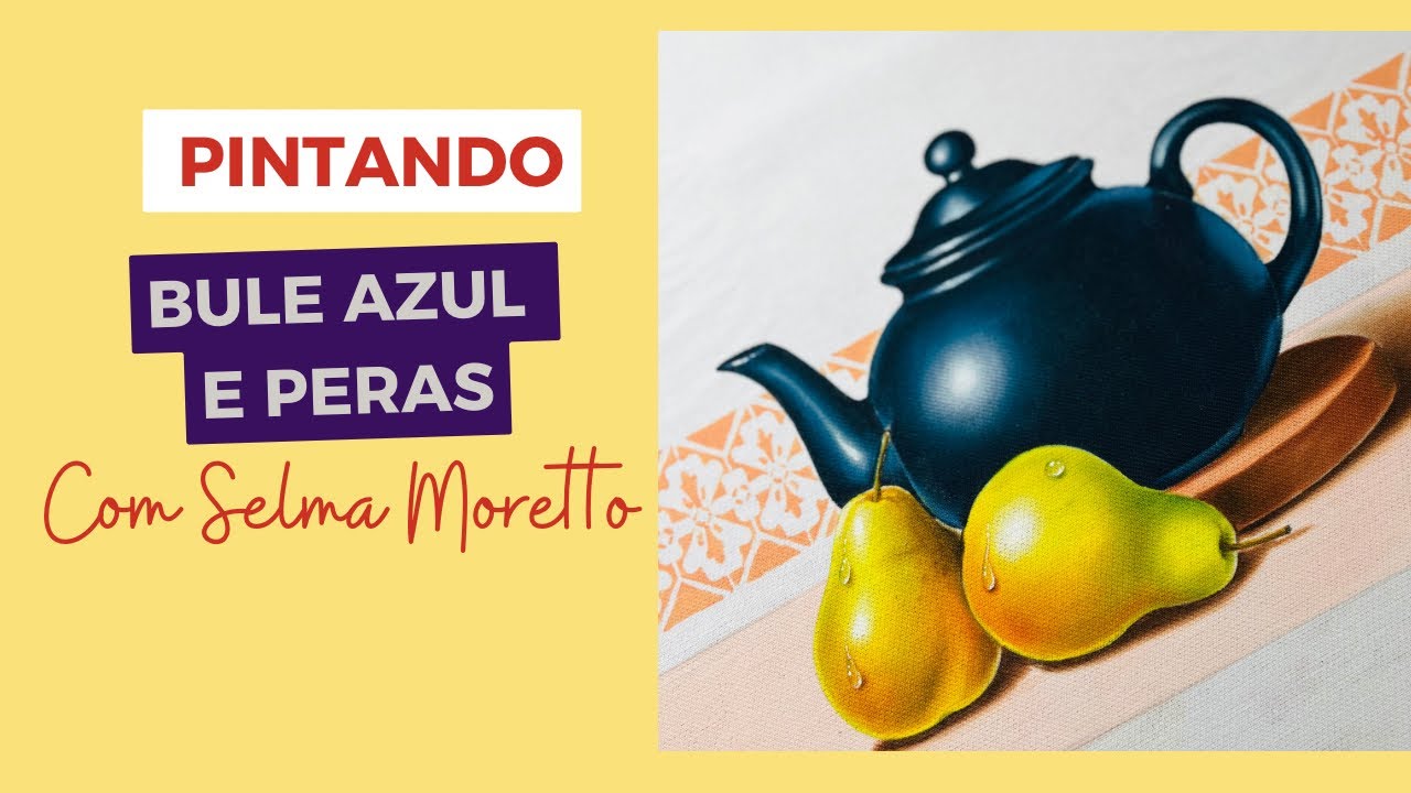 PINTANDO BULE AZUL ESCURO E PÊRAS