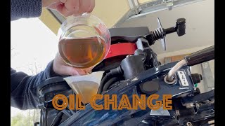 Honda B100 4 stroke 10hp outboard engine oil change