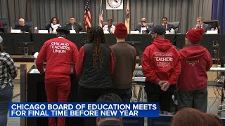 Chicago Public Schools board holds last meeting of year amid contract disputes