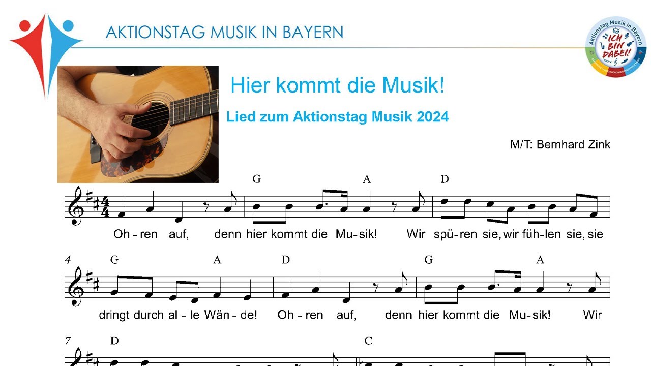 Erst Flackert Das Licht Dann Kommt Die Musik "Hier kommt die Musik" Tutorial für Gitarren-Begleitung - YouTube