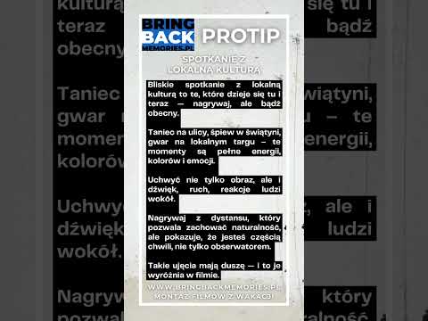 Spotkanie z lokalną kulturą - PROTIP- Jak nagrywać film z wakacji? #podróże #wakacje #shorts