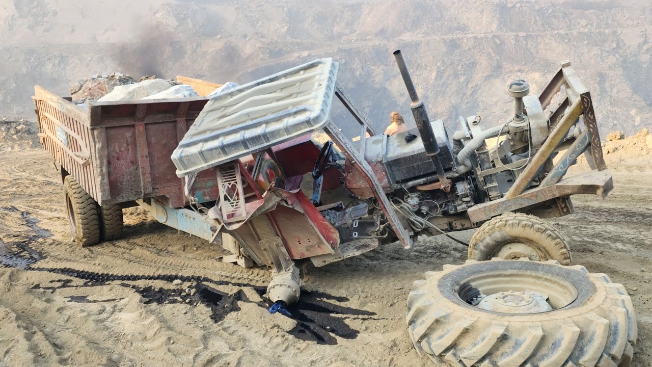 Massive Rear Axle Snap! Extreme Mountain Tractor Recovery & Field Repair 🚜💥🏔️