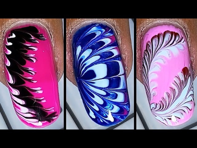 Easy nail art for beginners | No Tool Nail Art | Marble nails at home |  Nailicious #445 #nailart - YouTube