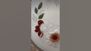 floral embroidery #viral #trending #floral #embroideryforbeginners #beginners #tutorial #fashion