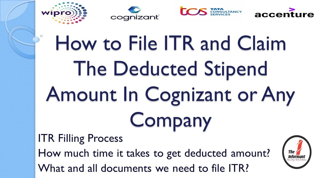 How To File ITR Online AY202425 & Claim The Deducted Tax From Stipend