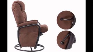 Merax Nursing Glider Recliner with Ottoman