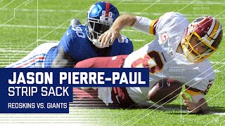 Jason Pierre-Paul Strip Sacks Cousins in the Red Zone to End 1st Half! | Redskins vs. Giants | NFL