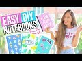 DIY Notebooks For Back To School! EASY DIY School Supplies 2017!