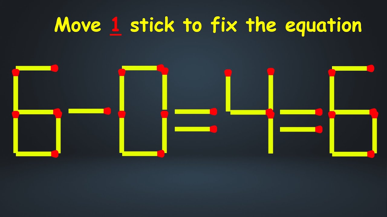 Can You Solve This Matchstick Puzzle? | Move 1 Stick to Fix the Equation!