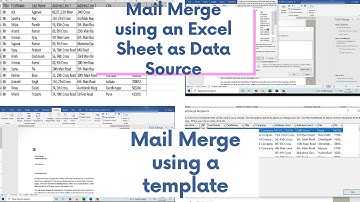 Mail Merge using MS Excel as Data Source | Mail Merge using a template | NIOS Made Easy