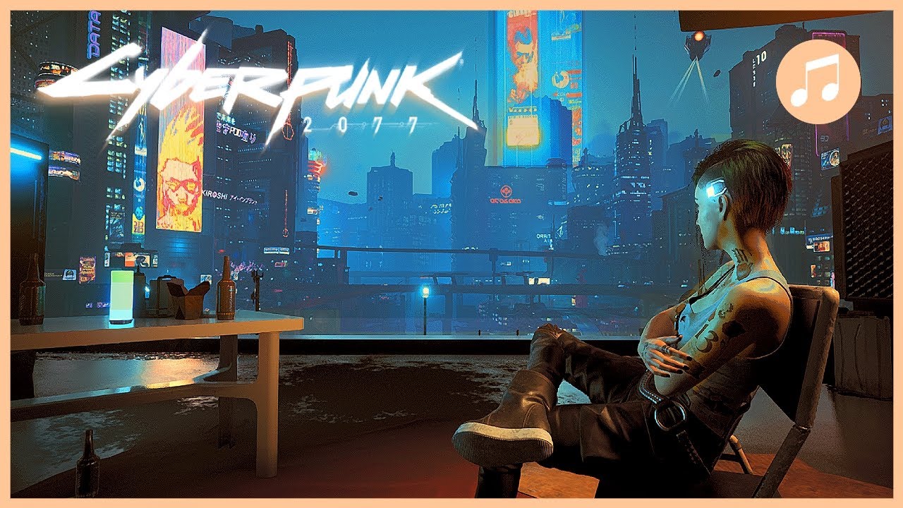 CYBERPUNK 2077 Rooftop Hang Out with Judy | Bells of Laguna Bend + City Ambience | 1 HOUR