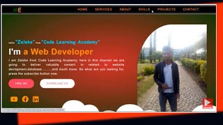 Animated Portfolio Website Template in HTML CSS & JS | Personal Website with Text Typing Animation