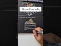 Day 79 LITTLE TREAT | Draw everyday Draw every way | Shortcake bakery | Gold gel pen on black paper