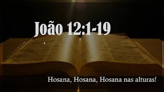 Evangelho de João 12:1-19 Hosana, Hosana, Hosana nas alturas Evangelho de João 12:1-19 Hosana, Hosana, Hosana nas alturas