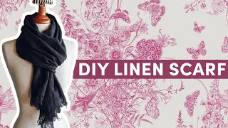 How To Sew A Linen Shawl | Perfect gift for any season, and SO EASY to sew!