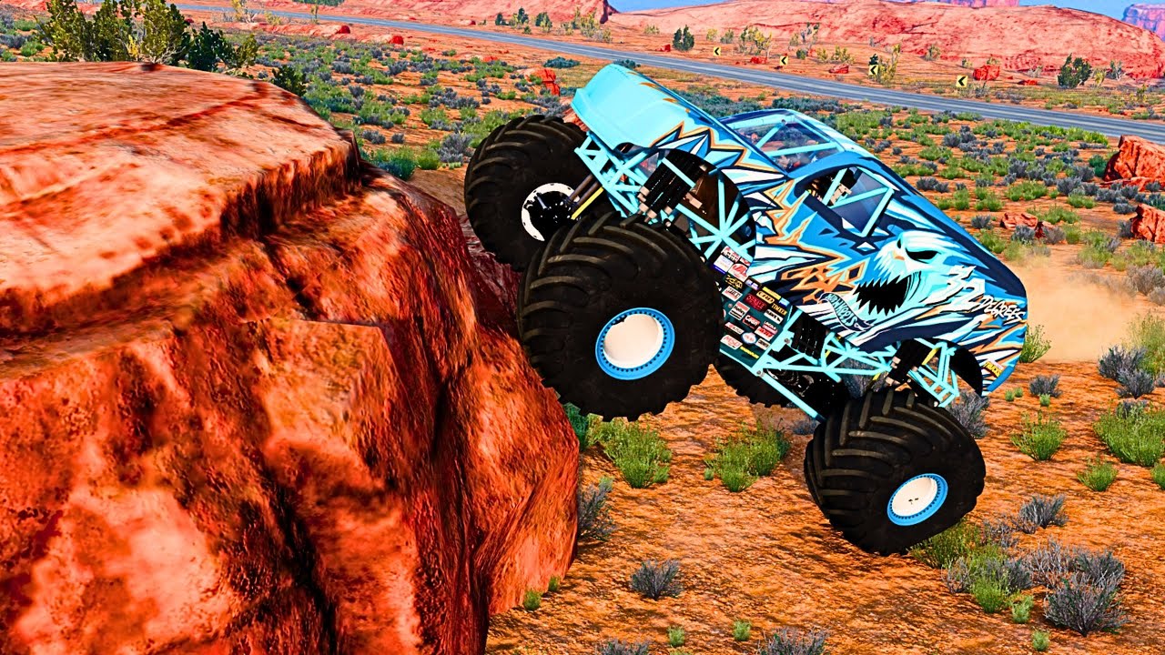 YETI Monster Jam Trucks Take on Insane Cliff Jumps!