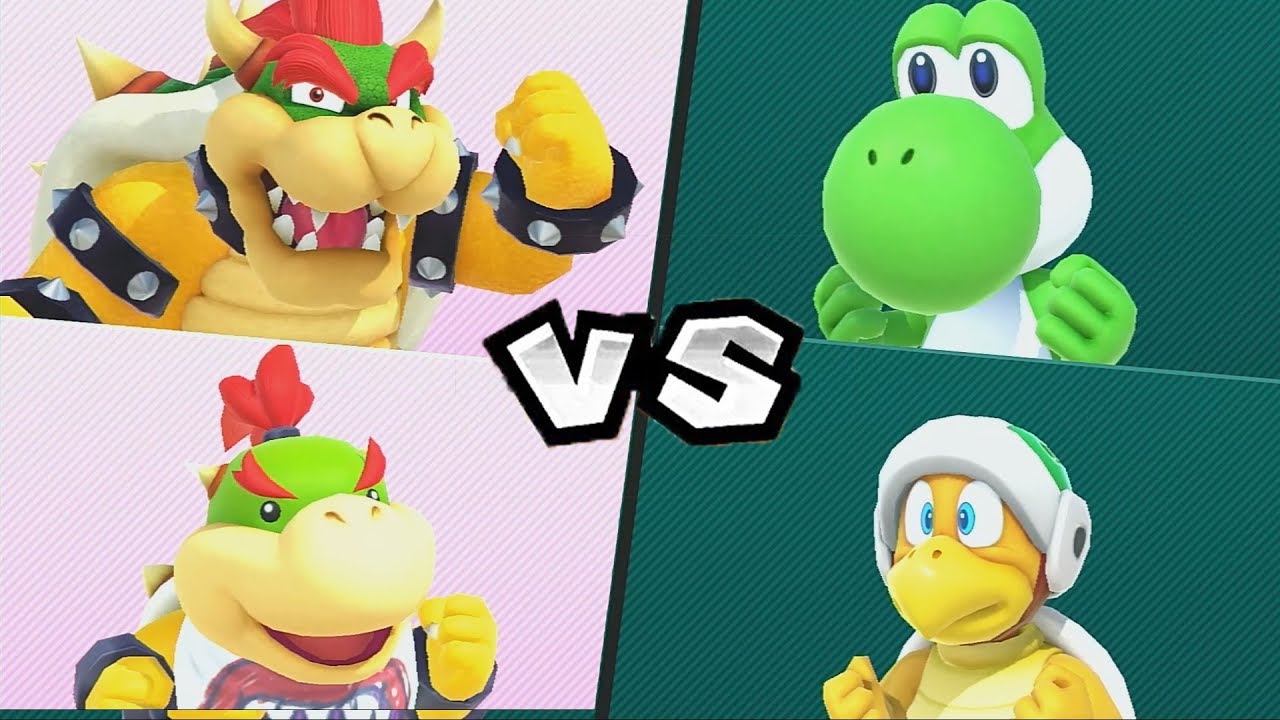 Super Mario Party - Partner Party - Bowser Bowser jr. Yoshi Hammer Bro All Funny Minigames