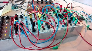 Aleatoric patch with new vco + waveshaper + cgs/Serge modular synthesizer