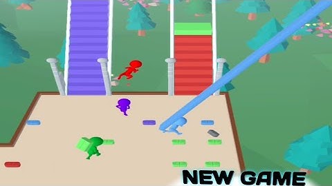 bridge race game - Gameplay Walkthrough Part 1 - Level 19 (iOS, Android)