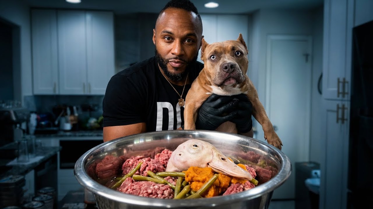 Кормление щенка американского бульдога с любовью!!!