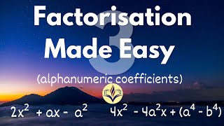 FactorisationMadeEasy Part-3 (Alphanumeric coefficients)