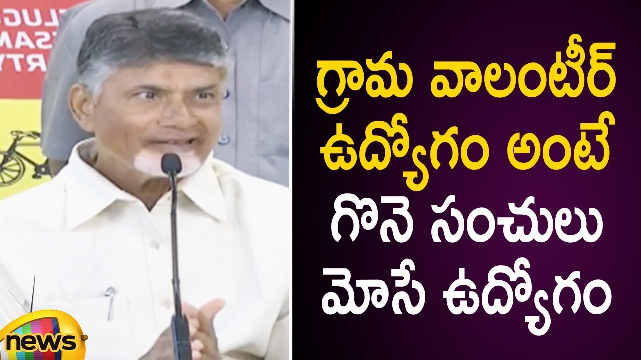 Chandrababu Satirical Comments On Village Volunteer Jobs | CBN Press Meet | AP Political News