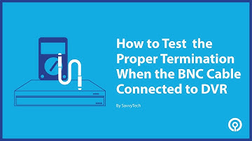 How to test the proper termination when BNC cable connected to DVR