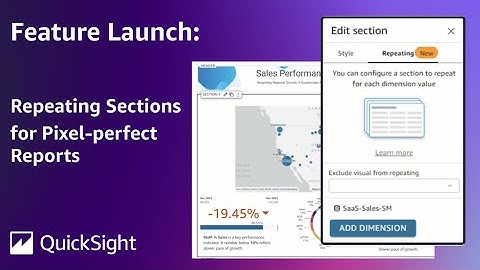 Announcing Repeating Sections in Amazon QuickSight Pixel-Perfect Reports