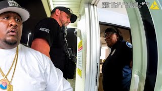 Security Guard Refuses To Let Cop Through REACTION
