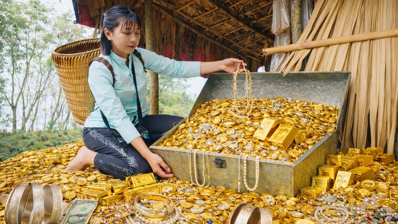 Poor Girl Finds a Hidden Treasure Chest Worth a Fortune – Shocking Discovery