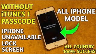 iPhone Unavailable lock Screen - How to Fixed iPhone 4/5/6/7/8/SE/X/11/12/13/14/15 ( Erase iPhone )