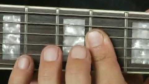 2nd Inversion of Db Major Guitar Chord on the Middle Top Strings