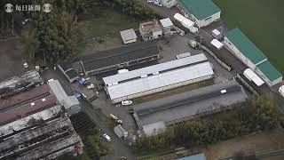 空撮：豚コレラ　5府県に拡大　殺処分始まる