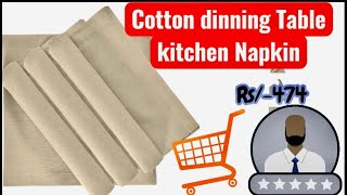 Luxe Home Premium Cotton Napkins Set (Beige) | Washable, Eco-Friendly Dining Table Cloth Napkins